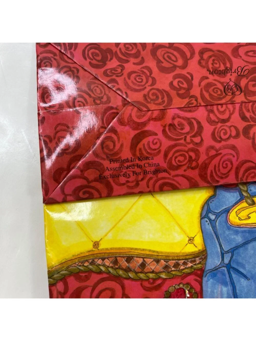 Brighton Colorful Set 2 Gift Bags Heart Glasses Design Red Yellow Blue